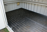Shelving inside the Power Cube